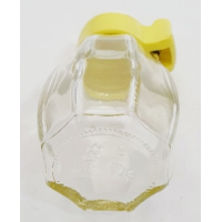 Vintage glazen zoutstrooier met kunststof dop